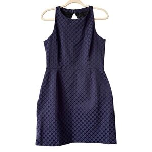 Hutch Purple Black Geometric Print Sleeveless Mini Dress‎ Cutout Back Size 8